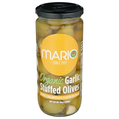 Mario® Organic Garlic Stuffed Olives 10 oz. Jar