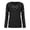 Black, variant on Trendy Tops for Women Casual Long Sleeve Cut Out Hot Fix Rhinestone Fitted Top Plus Size Blouse