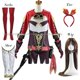 thumbnail image 4 of Juego Genshin Impact Disfraz de Cosplay de Amber Disfraz de Cosplay de Amber para mujer Conjunto completo de uniforme y pantalón superior de Halloween rojo Comtume, 4 of 5