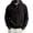 Black, variant on Men's Half Zip Hooded Jacket - Fleece Lined Pullover with Large Front Pocket, Adjustable Hood, Ribbed Cuffs, Regular Fit for Hiking and Outdoor Use Black S