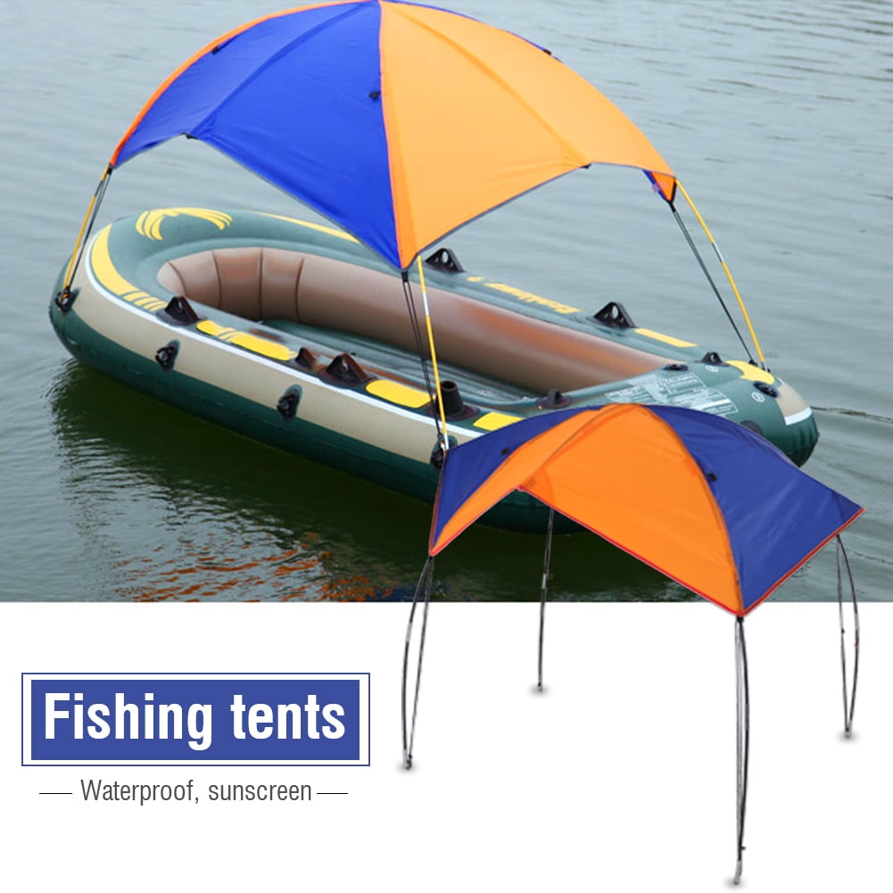Dilwe Boot Sun Shade Shelter 4 Personen Qualität-luftobjekte Boot Vorzelt Top Cover Angeln Zelt mit Außen bombiert Schnallen für Camping Angeln 2 