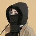 thumbnail image 4 of Winter Hat with Thick Lining and Built-In Face Mask, Adjustable Strap, Extended Neck Coverage, Windproof and Waterproof for Skiing, Hiking, and Outdoor Cold Weather, 4 of 4