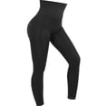 thumbnail image 1 of Leggings De Compresión De Cintura Alta Para Mujer, Con Control De Abdomen, Sin Transparencias, Talla L, Color Negro., 1 of 9