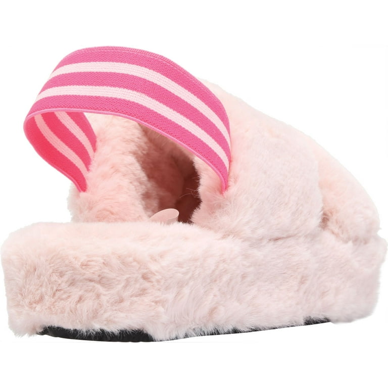 Steve Madden JBUNIE Big Girls Hot Pink Fuzzy Slippers Youth L 4/5 or  Women's 7