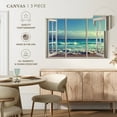 thumbnail image 4 of Elephant Stock Window To Sultry Beach Wall Art - Horizontal Multi Panel Canvas - Living Room Wall Decor - Beach Multi Panel - White And Brown Decor - 23" x 14", 4 of 4