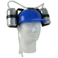Beer & Soda Guzzler Helmet & Drinking Hat, Blue