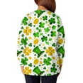 thumbnail image 5 of yuCgh Women's Long Sleeve Nursing Jacket with Stand Collar, Single Breasted St. Patrick's Day Print, Casual Work Uniform Top,Yellow S, 5 of 5