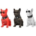 thumbnail image 2 of BarkBeat French Bulldog Bluetooth Speaker - Wireless Portable Loud Speaker with Deep Bass, FM Radio, Rechargeable Battery, Stylish Collar - Red, 2 of 7