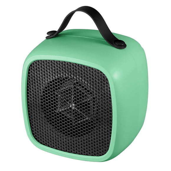 Mini portable electric heater 500W, powerful, quiet, for home and office, ideal for winter (colour: green)