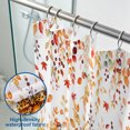 thumbnail image 3 of Thanksgiving Fall Harvest Shower Curtain Set, 72" x 72" Waterproof Polyester Bathroom Curtain with 12 Hooks, Rustic Farmhouse Leopard-Print Pumpkin Vintage Home Decor for Restroom, 3 of 7