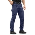 thumbnail image 4 of Tactical Cargo Pants for Men Water Resistant Hiking Work Pants with Multi Pockets Ripstop Construction Pant Big and Tall Size S-3XL Blue, 4 of 9