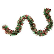50 'x 3 "Garlandais de Noël artificiels de 6 plis rouges et verts - Untel