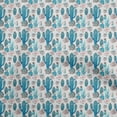 thumbnail image 1 of oneOone Tissu Georgette Viscose Bleu Cactus Matériel de Robe Tissu Imprimé Tissu au Mètre 42 Pouces de Large, 1 of 5