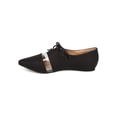 thumbnail image 4 of New Women Liliana Mila-92 Leatherette Pointy Toe Lucite Lace Up Flat, 4 of 5