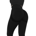 thumbnail image 1 of Leggings de cintura alta Push Up sin costuras para mujer Fitness Running Yoga Pants (Black XL) Tmvgtek Para Estrenar, 1 of 6
