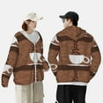thumbnail image 6 of Kll Coffee Cafe Cup Print Men'S Women’s Upf 50+ Sun Protection Outdoor Hoodie Jacket Long Sleeve Fishing Hiking Performance Shirt- Medium, 6 of 8
