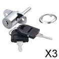 thumbnail image 1 of 3x Cerradura de émbolo de Empuje para Gabinete, Cerradura de Triple Cajón, Cerradura de émbolo de Gabinete, Cerradura de émbolo de Aleación de Zinc Pa 3 piezas, 1 of 10