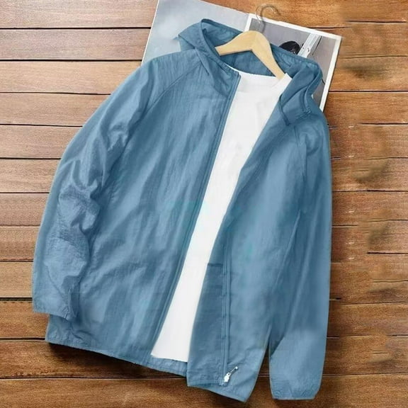 Missing Items From Delivery Women Men Windproof Jacket Plus Size Lightweight Sun Protection Hooded Full Zip Windbreaker Outdoor Sports Coat Save for Later