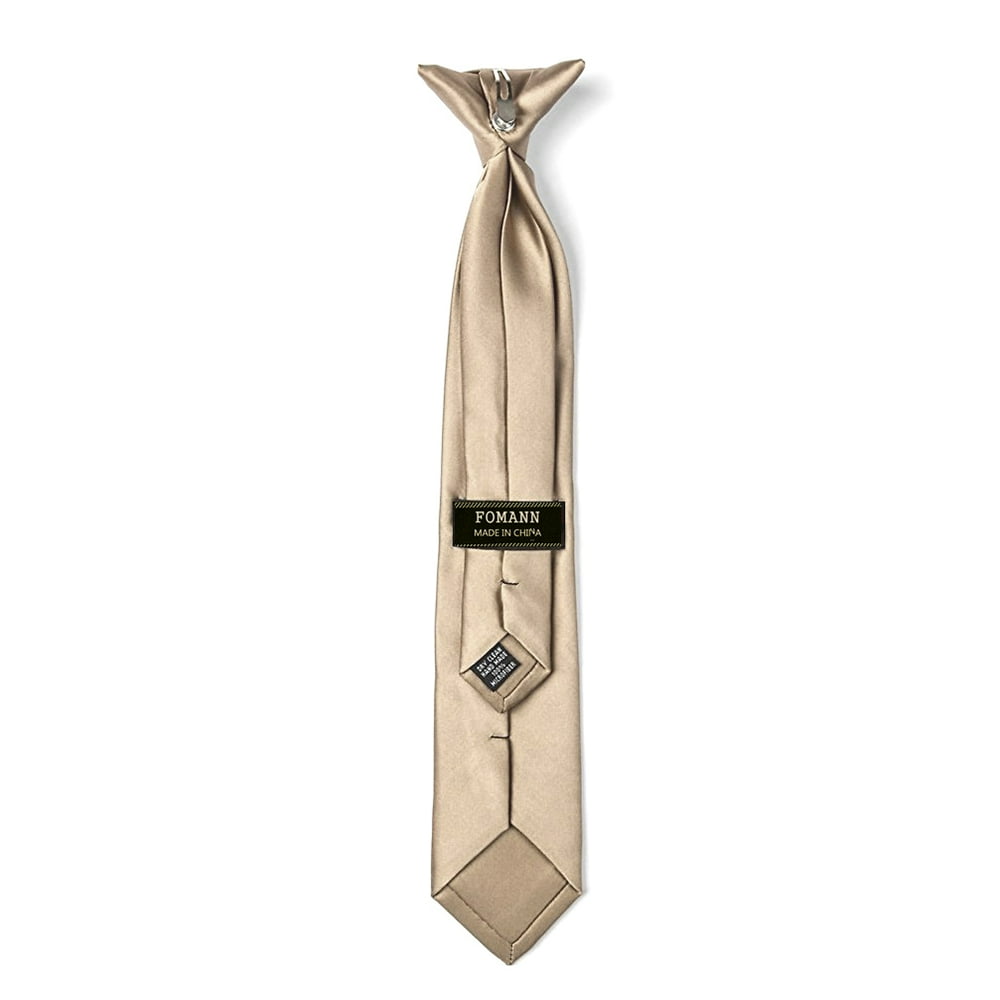 Fomann Mens Clip on Ties Solid Uniform Clipon Neck Ties for Police