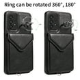 thumbnail image 3 of Allytech Galaxy A33 5G Case Wallet with Cards Holder & Detachable Shoulder Strap, Ring Holder Kickstand Vintage PU Leather Shockproof Wallet Case Cover for Samsung Galaxy A33 5G - Black, 3 of 14