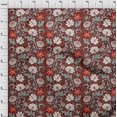 thumbnail image 3 of oneOone Cotton Jersey Dark Red Fabric Leaves & Floral Sewing Craft Projects Fabric Prints By Yard 58 Inch Wide, 3 of 4