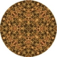 thumbnail image 1 of Ahgly Company Machine Washable Indoor Round Transitional Red Brown Area Rugs, 4' Round, 1 of 7