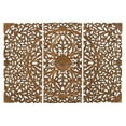 thumbnail image 6 of DecMode Brown Wooden Handmade Intricately Carved Floral Wall Decor (3 Count), 6 of 12
