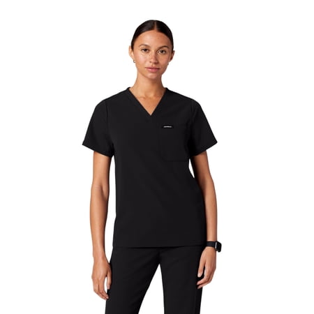 Jaanuu Rhena Essential Scrub Top for Women — Classic Fit, V-Neck, 1 Pocket, Anti-Wrinkle