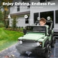 thumbnail image 2 of Track Seven Licensed Land Rover Defender Volta 5008 24V Ride-On Car, Electric Car with Remote Control, 2WD Drive, Bluetooth, LED Lights, Key Start, Rear Storage, 24V Ride on Toys for Ages 3+, Green, 2 of 11