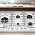 thumbnail image 5 of ROBAM 30" Gas Cooktop G513, 5 Made in Italy Brass Burners, 304 Stainless Steel Built-in Gas Stove, 20,000 BTU Dual-Flame Wok Burner, NG/LPG Convertible with Flame Failure Protection, 5 of 7