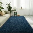 thumbnail image 2 of Lochas Soft Fluffy Rug Modern Accent Carpet Shaggy Area Rugs for Bedroom Indoor Living Room Home Decor,6'X9',Navy Blue, 2 of 7