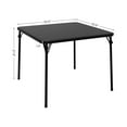 thumbnail image 2 of Folding Table, 33.6 Inch Folding Card Table, Portable Square Folding Table with PU Soft Cushion, Metal Foldable Table Suitable for Living Room, Office, Camping, 2 of 7