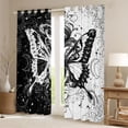 thumbnail image 2 of jejeloiu Gothic Moth Curtains Pack of 2 (42x84 Each),Vintage Damask Flowers Curtains Blackout,Bohemian Theme Bedroom Curtains For Kids,Microfiber Bedroom Decor, 2 of 6