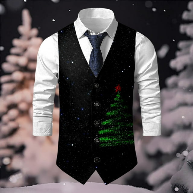Veste pour les Fêtes de Vacances, Vêtement d'Extérieur Polyvalent pour Rassemblements Décontractés Ou Formels, Design Léger avec Ajustement Confortable et Élégant, Gilets pour Hommes
