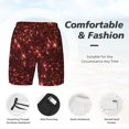 thumbnail image 5 of Lsque Mens Swim Trunks Red Glitter Texture Pattern - Bathing Suit Compression Liner - Beach Swim Shorts Swimwear - (S-3XL) - Stretch Quick Dry -Small, 5 of 9
