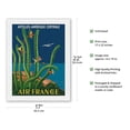 thumbnail image 2 of Antilles - Central America (Amérique Centrale) - Lockheed L-1049 - France - Vintage Airline Travel Poster by Lucien Boucher c.1948 - Japanese Unryu Rice Paper Art Print (Unframed) 17 x 22 in, 2 of 4