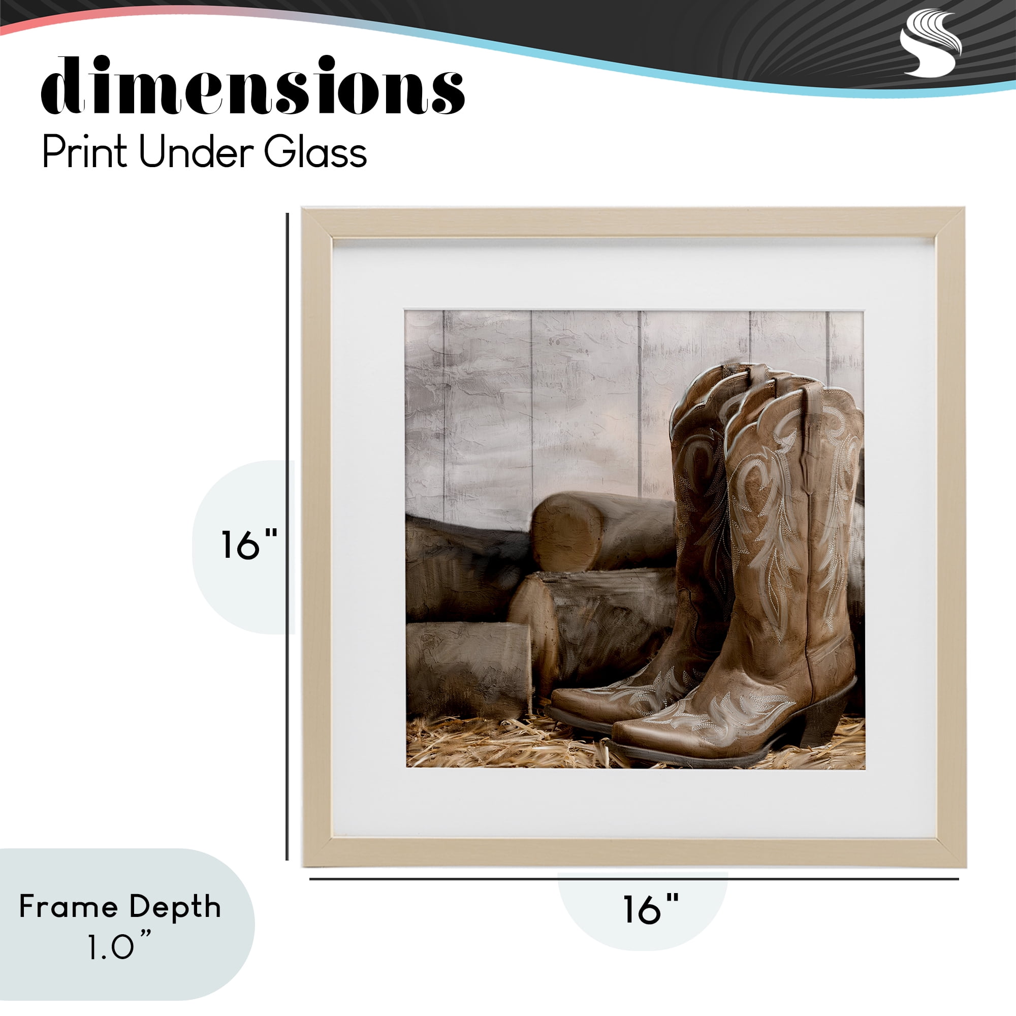 Stupell Industries Kick Off Your Boots Birch Framed Print Under Glass, design by Kim Allen