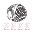 thumbnail image 5 of KLL Skeleton Book Lover Pattern Shower Cap & Bath Cap for Women,Reversible Oversized Waterproof Shower Caps for all Hair Lengths,Elastic Reusable Bathing Hair Cap, 5 of 6