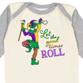 thumbnail image 4 of Inktastic Let the Good Times Roll mardi gras jester Boys or Girls Long Sleeve Baby Bodysuit, 4 of 5