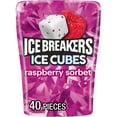 thumbnail image 2 of (4 pack) Ice Breakers Ice Cubes Raspberry Sorbet Sugar Free Chewing Gum, Bottle 3.24 oz, 40 Pieces, 2 of 10