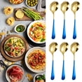 thumbnail image 1 of Iodue Tableware Round Spoon 304 Stainless Spoon Fork Household Cute Small Soup Spoon Thick Round Bottom Eating Spoon, 1 of 4