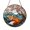 Acrylic 3.5 Inch, variant on Peaceful Forest Fox Illustration Stained Glass Style Suncatcher – Decorative Art