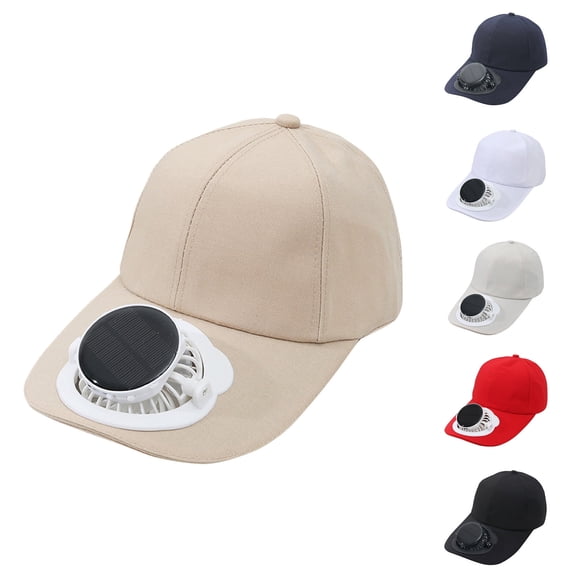 Mens Sun Hats for Big Heads Solar Fan Sun Hat with Adjustable Brim for Outdoor Travel Lightweight Breathable Unisex Summer