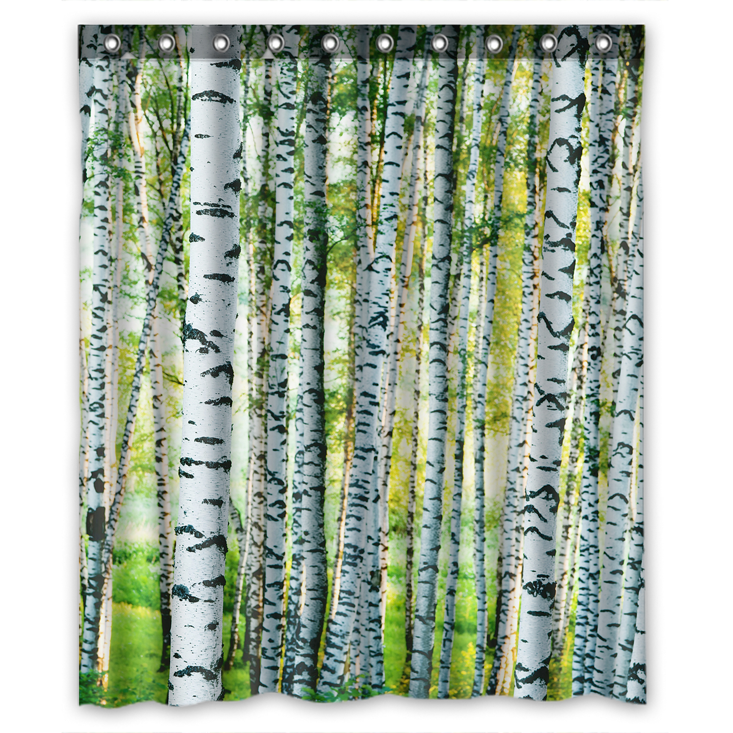 YKCG Green Birch Tree of Life Summer Birch Grass in Forest Woodland