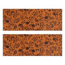 Kitchen Rugs Sets Of 2,Halloween Floral Pumpkin Pattern Anti Fatigue Kitchen Mat Rugs Non Slip Washable,Decorative Kitchen Floor Mats for Kitchen,Sink,Laundry,17"X47"