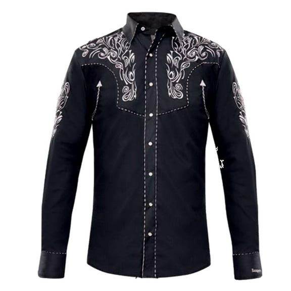 Men's Western Embroidered Shirt - 011CA01