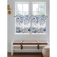 thumbnail image 2 of Blue Coastal Starfish 2 Panel Kitchen Curtains for Small Windows, Beach Nautical Shell Eucalyptus Summer Bathroom Tier Curtain, Short Window Treatment for Bedroom/Living Room 55"x24", 2 of 6