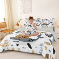 thumbnail image 3 of Feelyou Whale Shark Sea Animal Bedding Comforter Set for Kids Boys Girls, Ocean Coral Wildlife Full Bedding Set, Grey White, Grey Reversible, 7pcs, 3 of 7