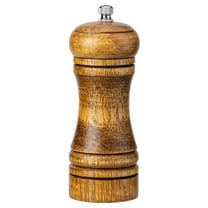 Pepper Mill Wood Pepper Grinder Adjustable Oak Wood Salt and Pepper Grinder Refillable Ceramic Grinding Mechanism Sealed Salt Mill Spice Jar 5/8/10in for Kitchen Camping Picnic BBQ