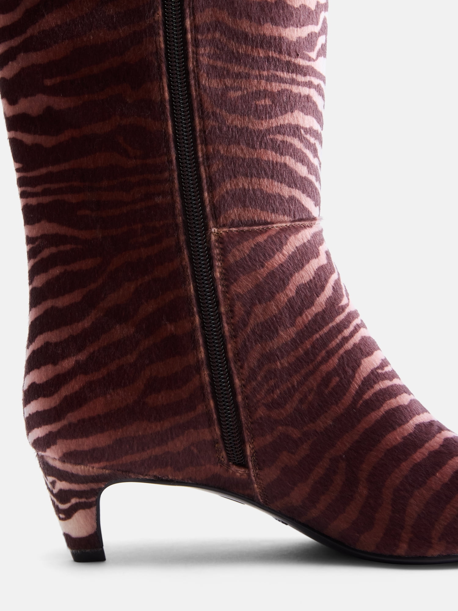 Scoop Women’s Two Tone Kitten Heel Knee High Boots, Wide Width Available